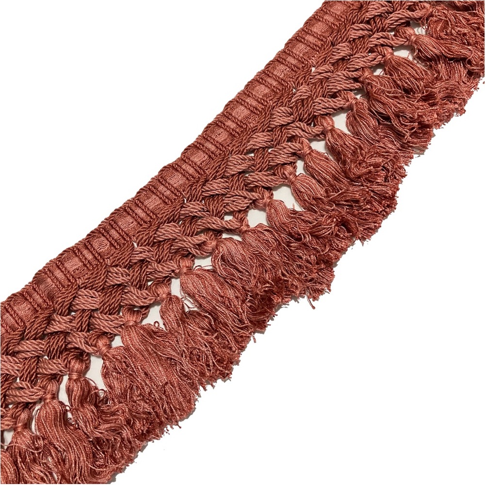 Tassel Fringe - Rose Colored - Heavy Wide Vintage